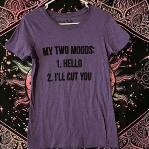 Funny Purple Graphic Tee Shirt